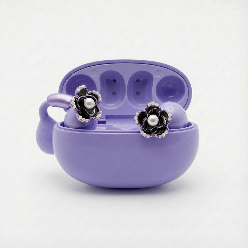 Black Camelia Ear Jewel Holiday Gift Bundle