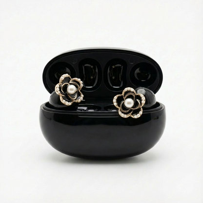 Black Camelia Ear Jewel Holiday Gift Bundle