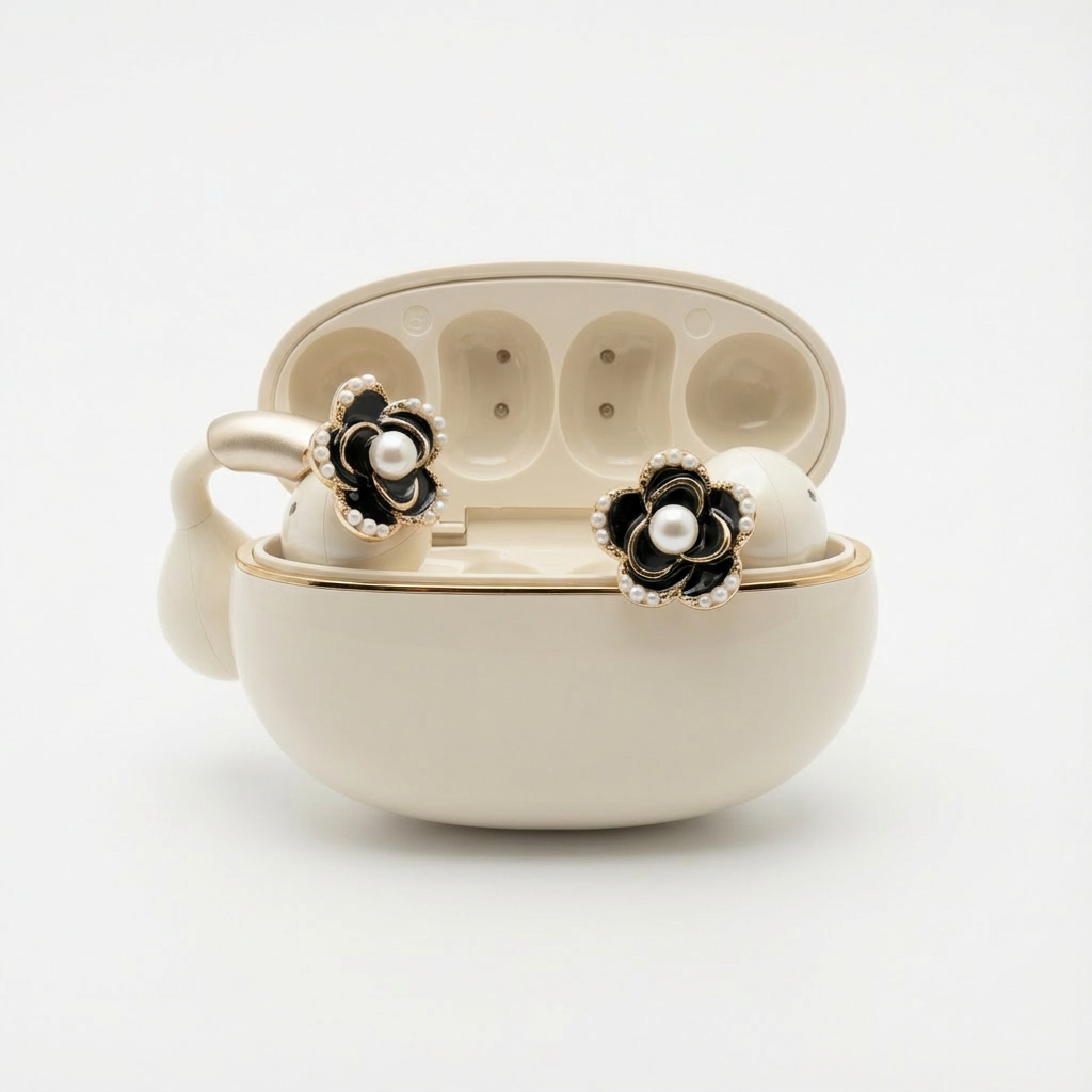 Black Camelia Ear Jewel Holiday Gift Bundle