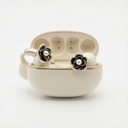 Black Camelia Ear Jewel Holiday Gift Bundle